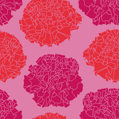 Carnation flower themed surface pattern design
