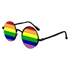 Lenonki, okulary tęczowe, LGBT - 477992239