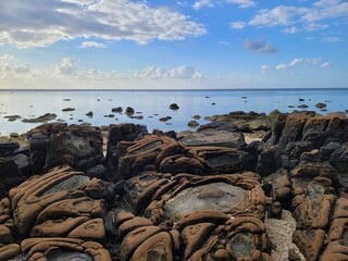 rocks and sea