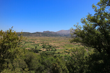 Fototapeta na wymiar The Lasithi Plateau is a high endorheic plateau, located in the Lasithi regional unit in eastern Crete, Greece
