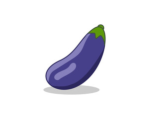 Eggplant vector icon. Vegetables healthy vegetarian food. Organic plant symbol.