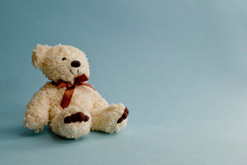 Osito con fondo azul