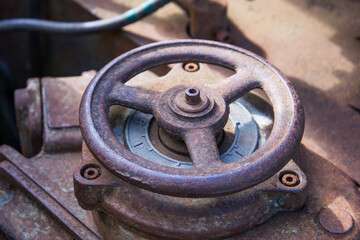 instruments of old and abandoned mining equipment 