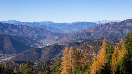 Fototapeta premium fall in the mountains near graz