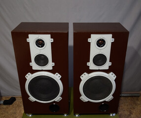 Music speakers, vintage speakers. © eleonimages