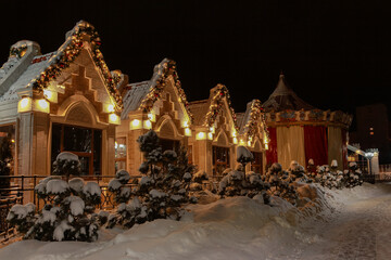Christmas decorations in the city of Moscow