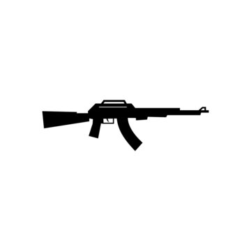 Sniper hunting rifle icon. Simple sniper hunting rifle vector icon for web design on white background