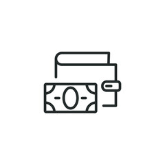 simple vector icon cash withdraw editable. isolated on white background. 