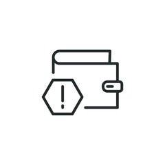 simple vector icon wallet security editable. isolated on white background. 