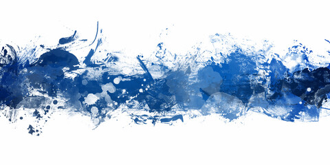 Artistic blue watercolor splash effect template