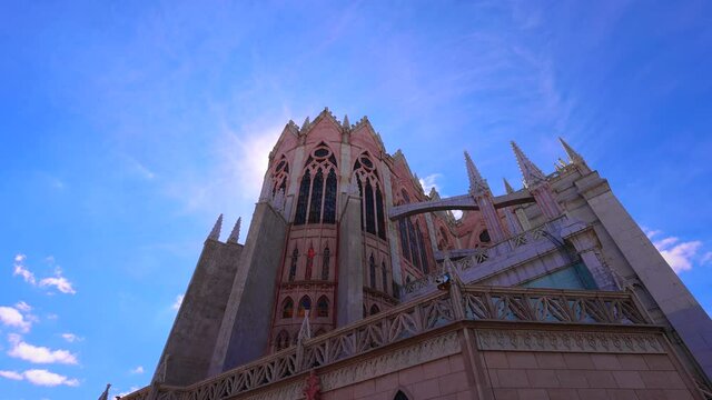 The Expiatory Temple of Leon Dedicated to the Sacred Heart of Jesus, Templo Expiatorio del Sagrado Corazon de Jesus in Leon historic city center.