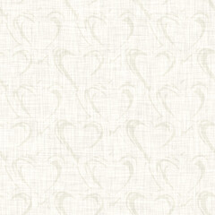 Greige plain seamless linen wash texture. Neutral tone minimal fabric effect background. Natural woven cloth for beach wedding. Coastal cottage style design material. High quality raster jpg swatch.