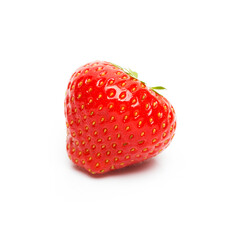 Fresh red strawberries isolated on a white background