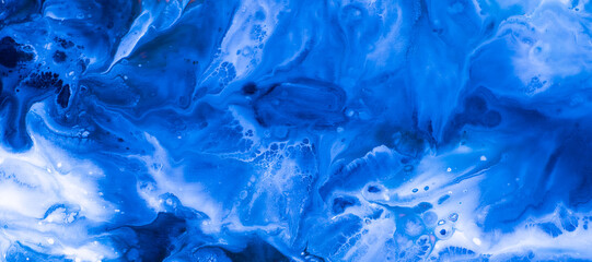 abstract acrylic blue pattern background - obrazy, fototapety, plakaty