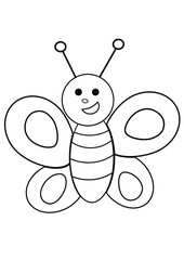 Cute butterfly coloring children 3 years 4 years 5 years