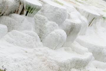 Travertine pools at Egerszalok, Hungary. Pamukkale 