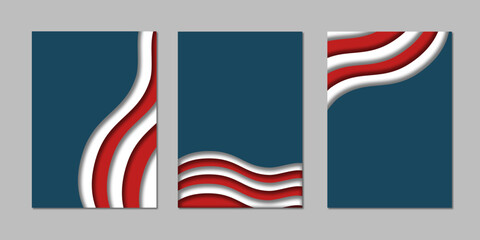 Vector backgrounds, red an white strips
