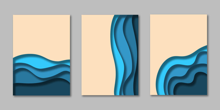 Vector backgrounds, brown and blue
