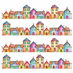 Fototapeta na wymiar illustration of pattern of small city