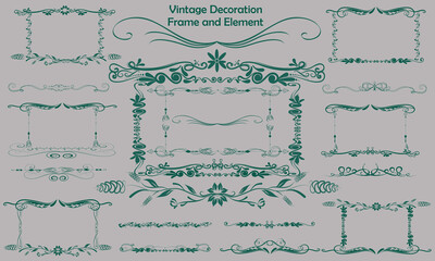 Vintage Decoration frame and element