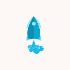 Cartoon Rocket space icon Design. 