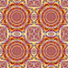 Beautiful seamless pattern of four mandalas