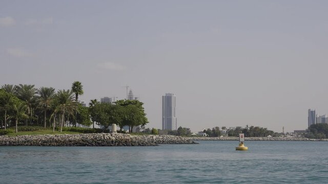 Dubai Construction in Distance revealed behind Island