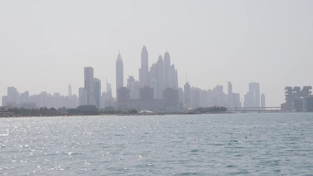 Dubai Marina Skyline from Sea