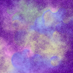 Colorful modern galaxy background. Rainbow space backdrop