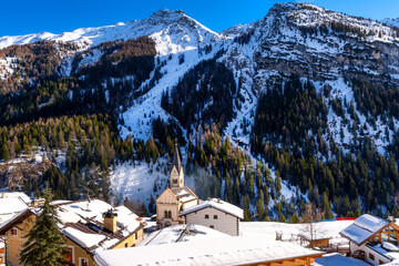 Trafoi, district of Stilfs (South Tyrol). - Mariä Heimsuchung, Kirche in Trafoi, Ortsteil von...