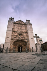 Fototapeta na wymiar Facade of Saint Paul church in Valladolid, Spain
