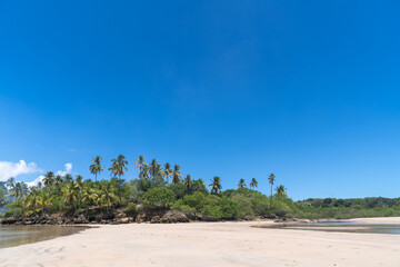 Fototapeta na wymiar Hot sunny day on the island of Boipeba, Cairu municipality, BA, Brazil