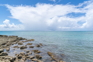 Hot sunny day on the island of Boipeba, Cairu municipality, BA, Brazil