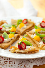 Crepes with fruits