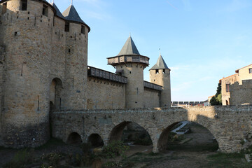 Fototapeta na wymiar Wonderful infrastructure of the castle of Carcassonne