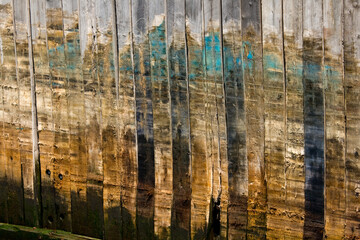 Abstract detail of an old wood pier