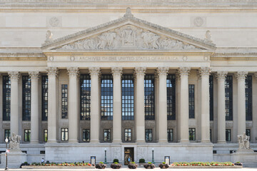 The National Archives Building in Washington DC United States