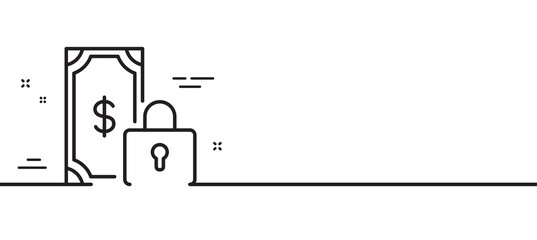 Private payment line icon. Dollar sign. Finance symbol. Minimal line illustration background. Private payment line icon pattern banner. White web template concept. Vector