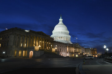 Fototapeta na wymiar US Capitol Building at night - Washington DC, United States