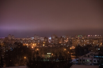 Night city from a height