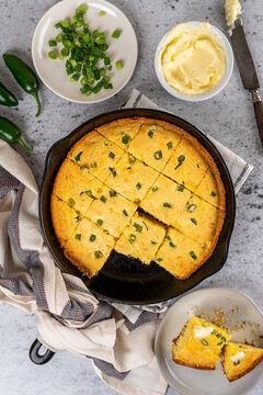 Skillet cornbread with jalapenos  