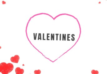 Handmade valentines day love card. 2d illustration. Vintage poster colorful design. February month holiday festival occasion. Passion admiration.