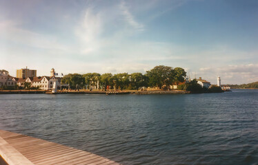 Fototapeta na wymiar The waterfront of the town of Karlskrona in Sweden