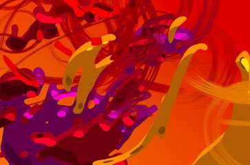 Cartoon water liquid particles droplets. Abatract painting. 2d illustration. Frozen motion small particle molecules. © Jakub