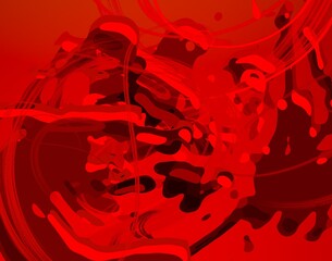 Cartoon water liquid particles droplets. Abatract painting. 2d illustration. Frozen motion small particle molecules. © Jakub