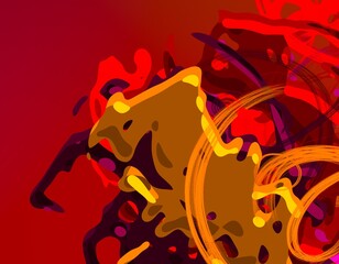 Cartoon water liquid particles droplets. Abatract painting. 2d illustration. Frozen motion small particle molecules. © Jakub