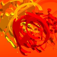 Cartoon water liquid particles droplets. Abatract painting. 2d illustration. Frozen motion small particle molecules. © Jakub