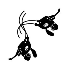 Bicycle shifters with the brake levers. Mountain bike parts