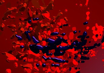 Cartoon water liquid particles droplets. Abatract painting. 2d illustration. Frozen motion small particle molecules. © Jakub