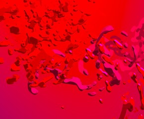 Cartoon water liquid particles droplets. Abatract painting. 2d illustration. Frozen motion small particle molecules. © Jakub